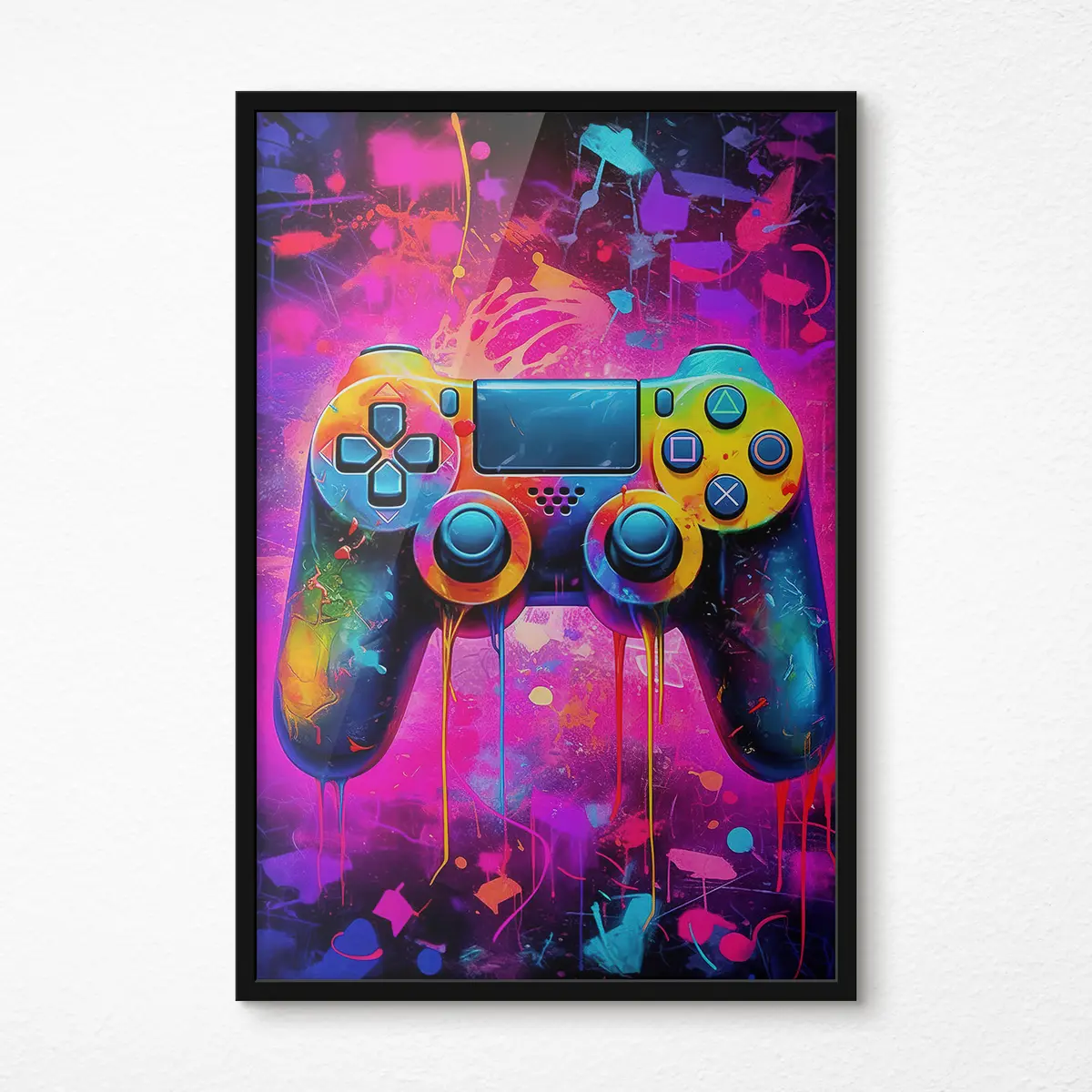 Poster Lebendiger Controller in abstrakten Farben f34262