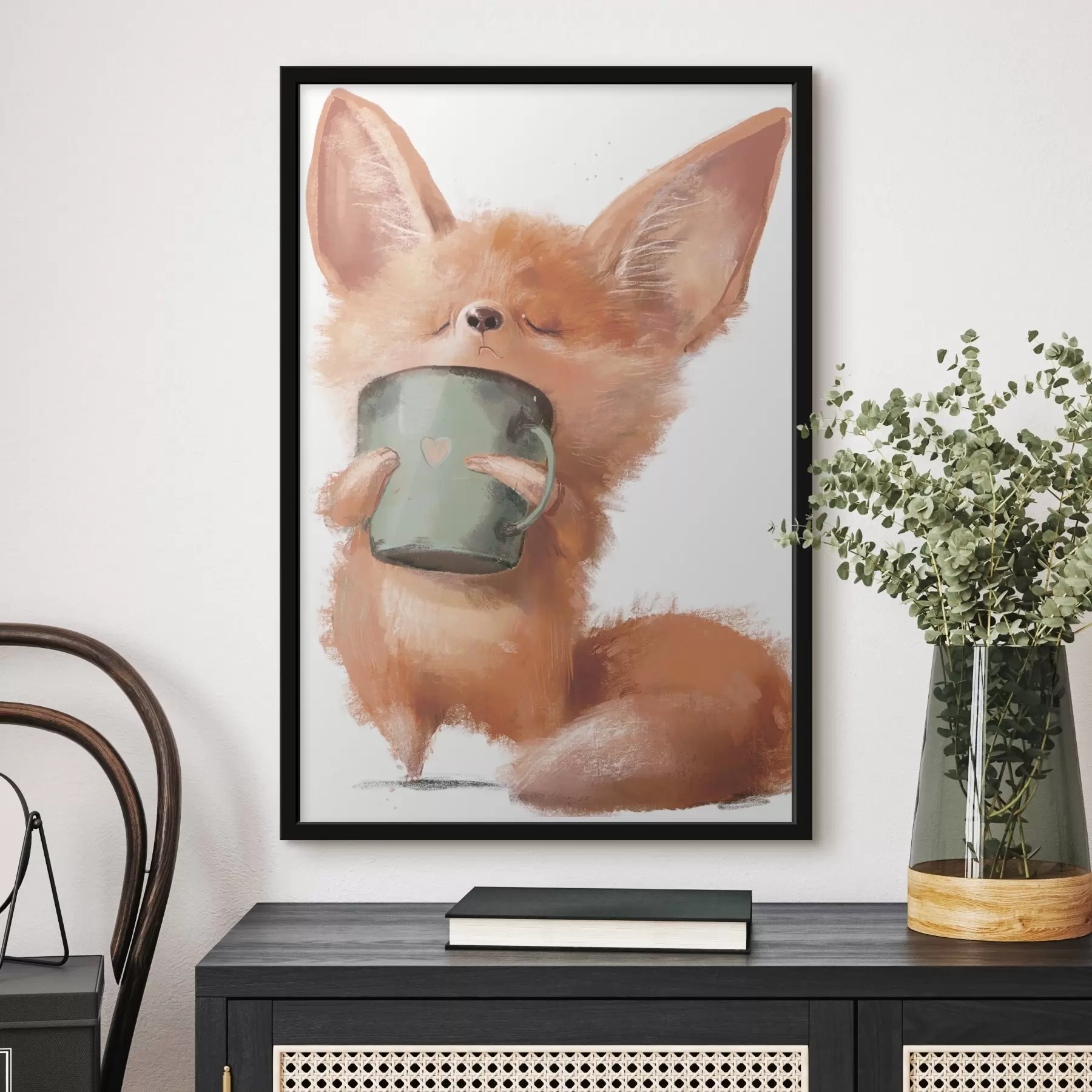 Fototapete Gemütliche Momente mit einem warmen Getränk f35008