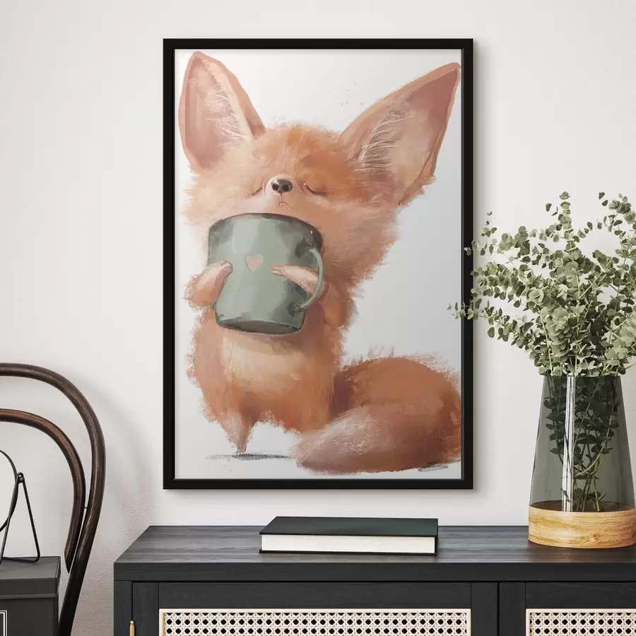 Fototapete Gemütliche Momente mit einem warmen Getränk f35008