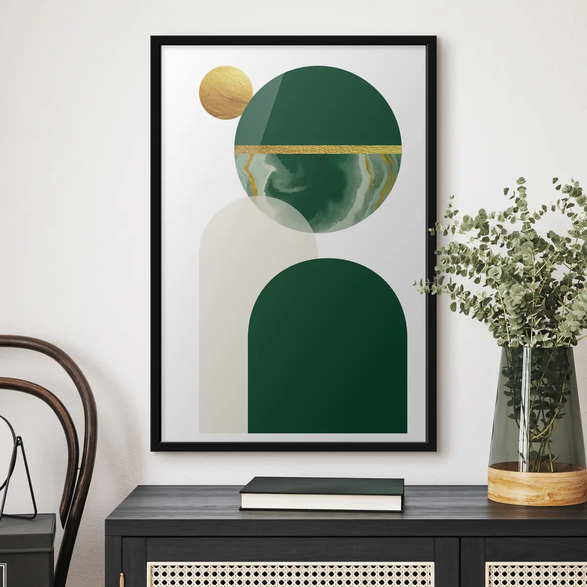 Poster Geometrische Formen in harmonischen Farben f35985