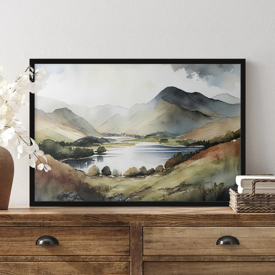 Fototapete Ruhige Landschaft mit stillen Gewässern f36018