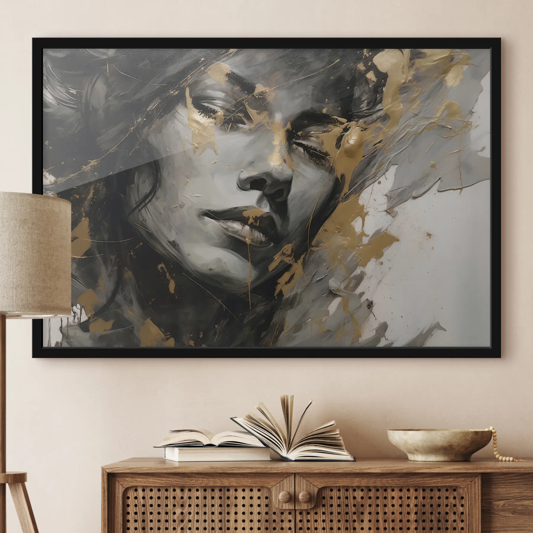 Fototapete Abstrakte Schönheit in kühnen Strichen f36214