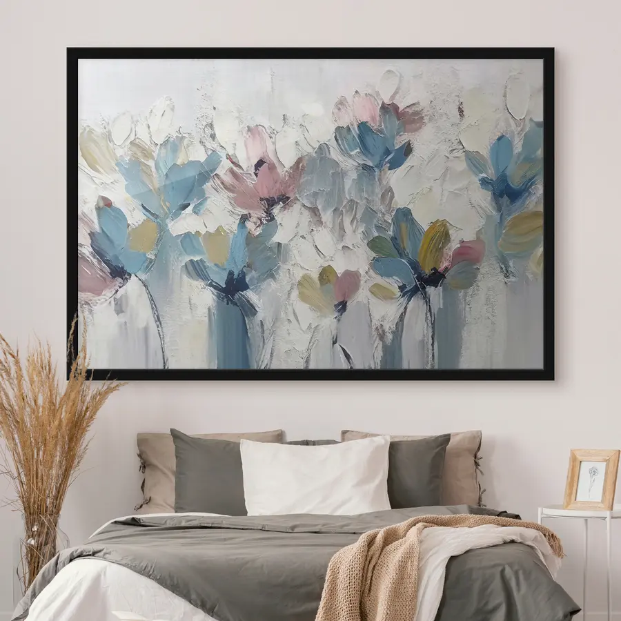 Fototapete Lebendige Blüten in sanften Pastelltönen f36195