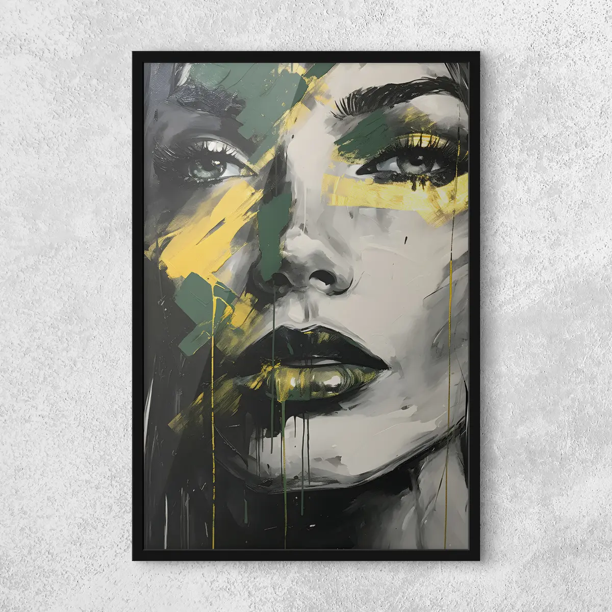 Poster Kräftige Farben auf einem auffälligen Gesicht f36157