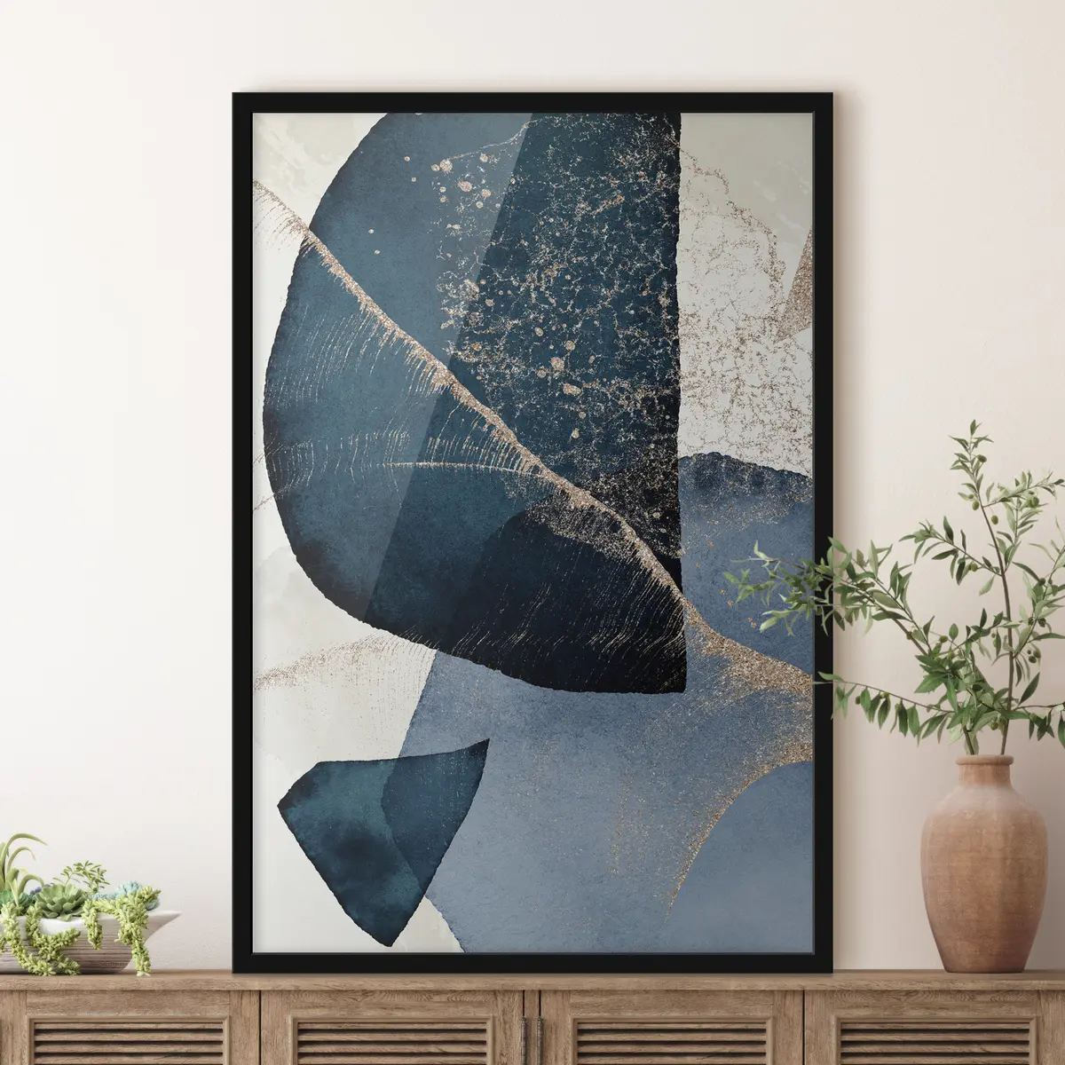 Poster Abstrakte Formen in beruhigenden Farben f36151