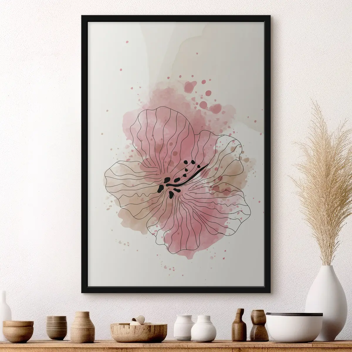 Poster Zarte Blüte auf sanftem Hintergrund f36136