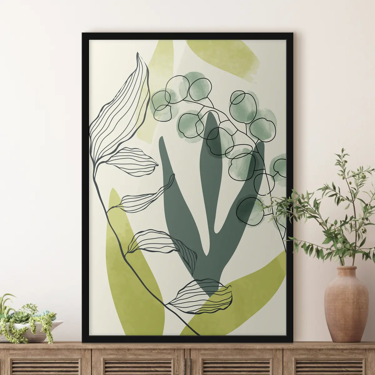 Poster Organische Formen und Linien in Harmonie f36133