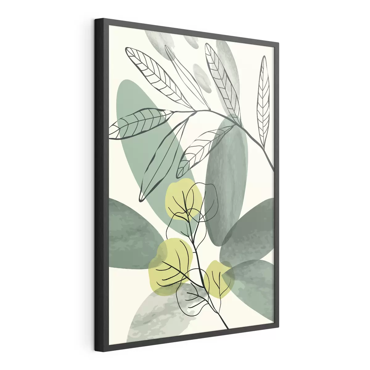 Poster Von der Natur inspiriertes abstraktes Blattdesign f36106