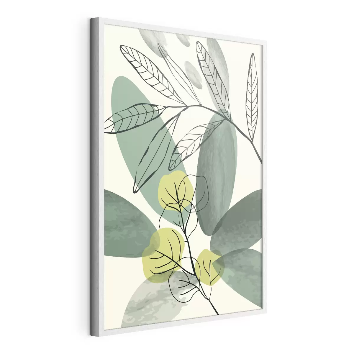 Poster Von der Natur inspiriertes abstraktes Blattdesign f36106