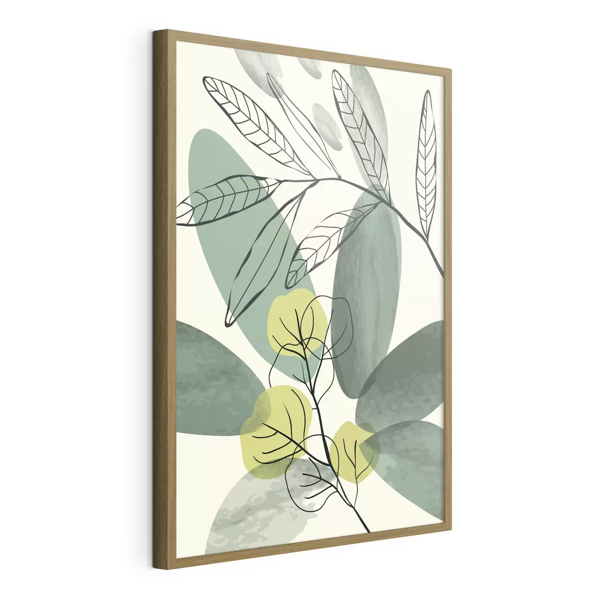Poster Von der Natur inspiriertes abstraktes Blattdesign f36106