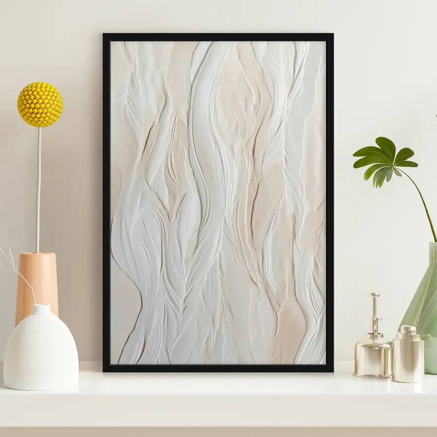 Fototapete Strukturierte Wellen in sanften, neutralen Farbtönen f36027