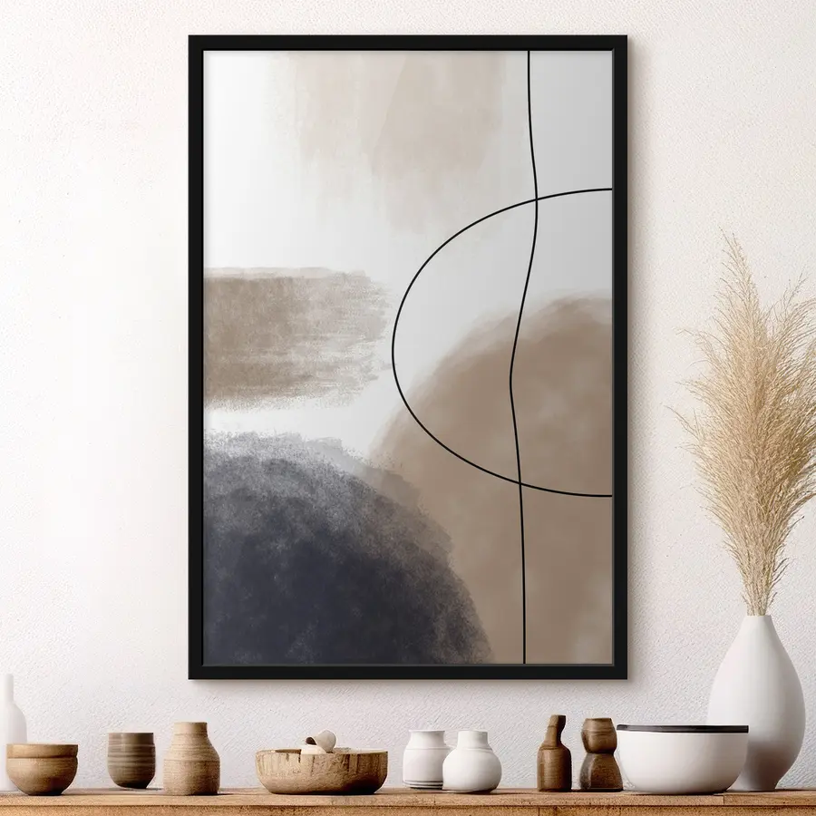 Fototapete Abstrakte Formen in warmen Tönen f35944