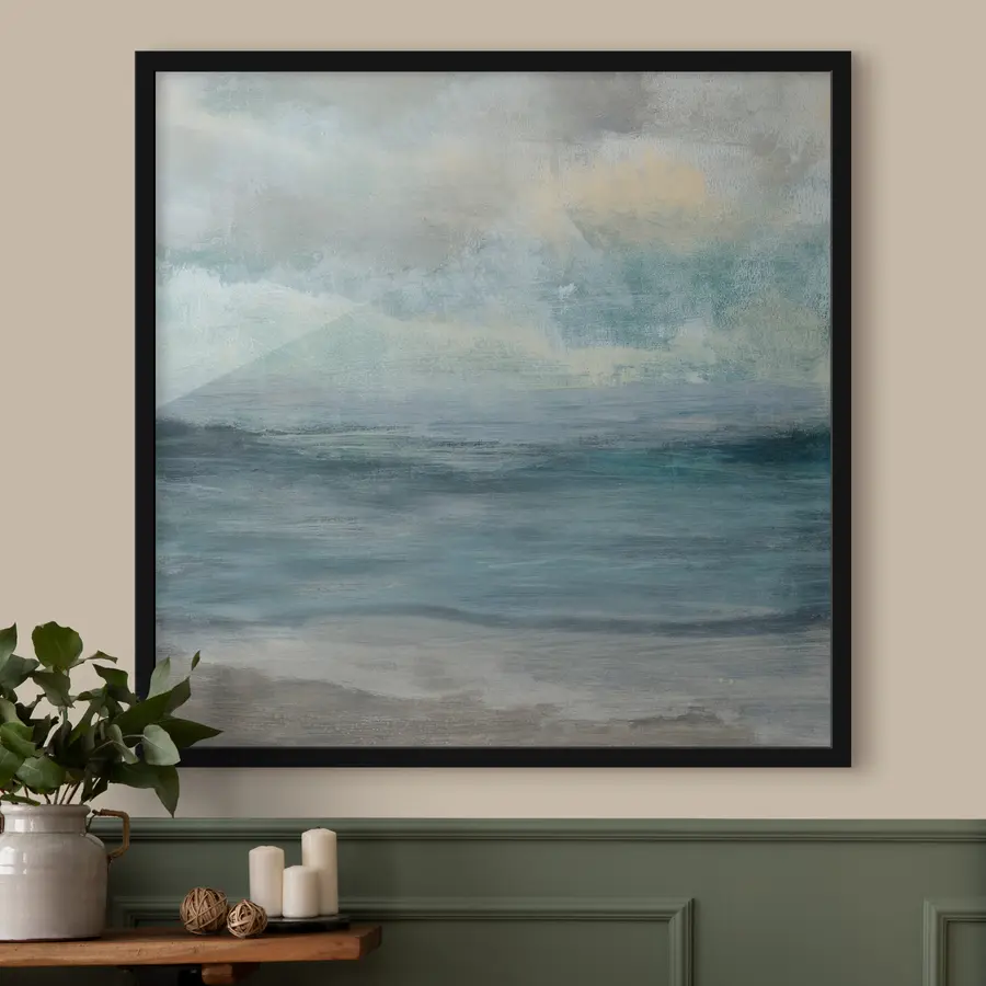 Fototapete Ruhige Wellen unter einem bewölkten Himmel f35720