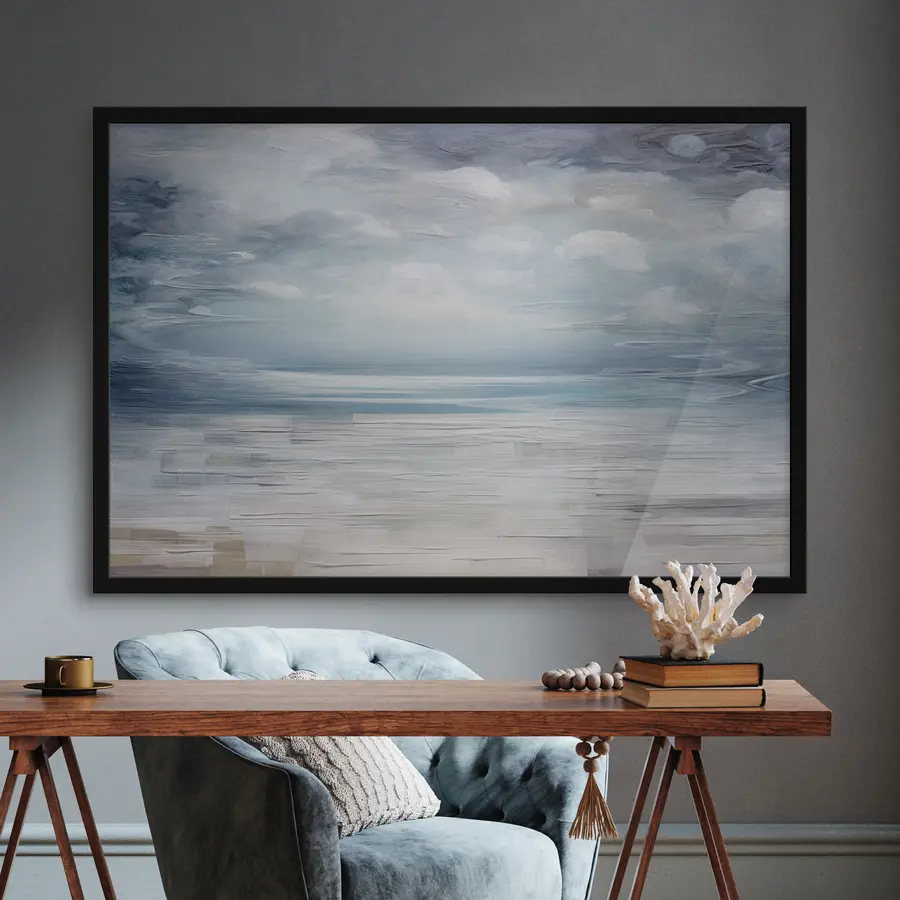 Fototapete Ruhiges Wasser unter bewölktem Himmel f35715