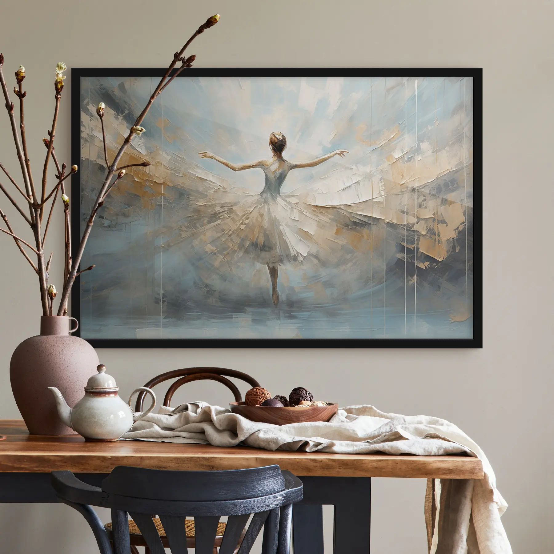 Fototapete Tänzerin, die Licht und Bewegung umarmt f35538