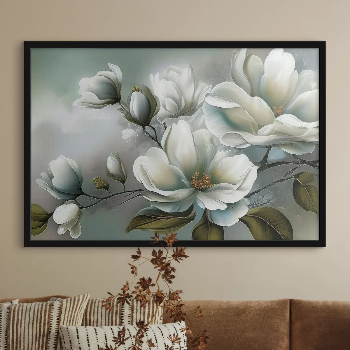 Poster Zarte Blüten in sanften Farbtönen f35494