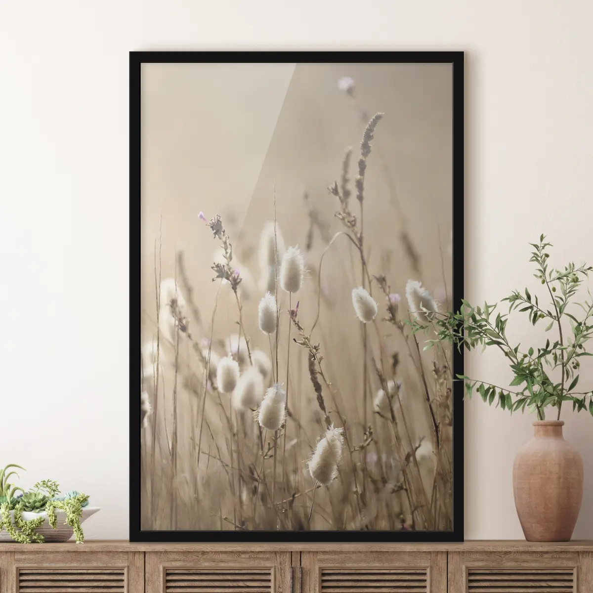 Poster Zarte Blüten im goldenen Sonnenlicht f35256