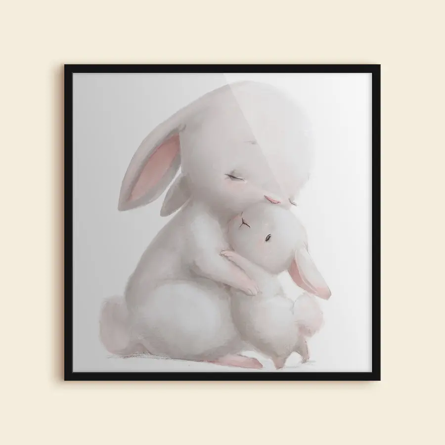 Fototapete Mutter Hase und Hasenumarmungen f35047