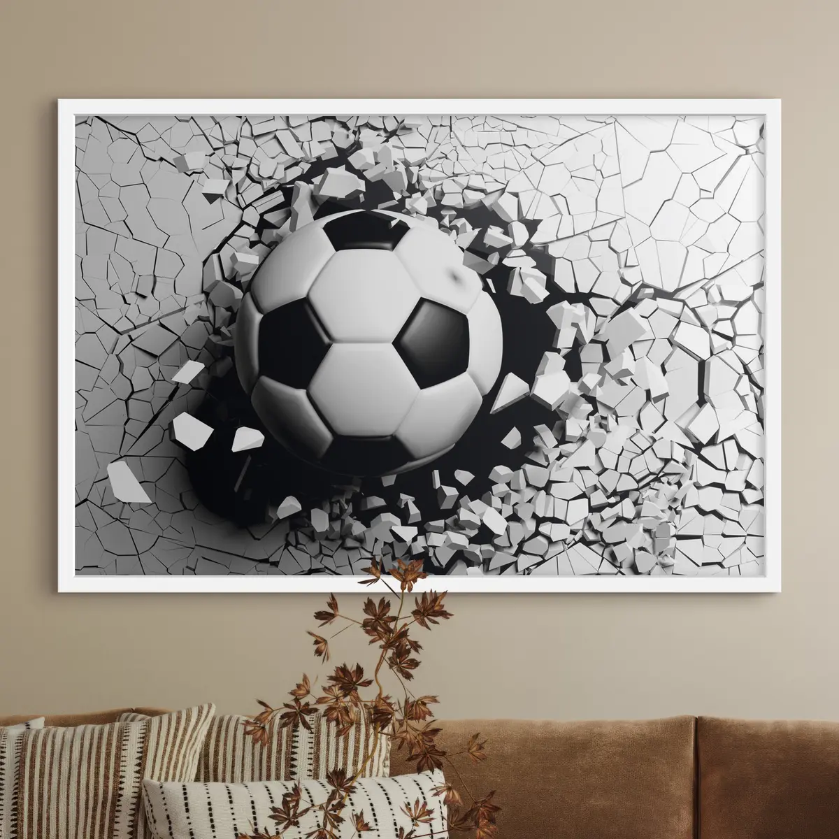 Poster Fußball durchbricht Barrieren f34768