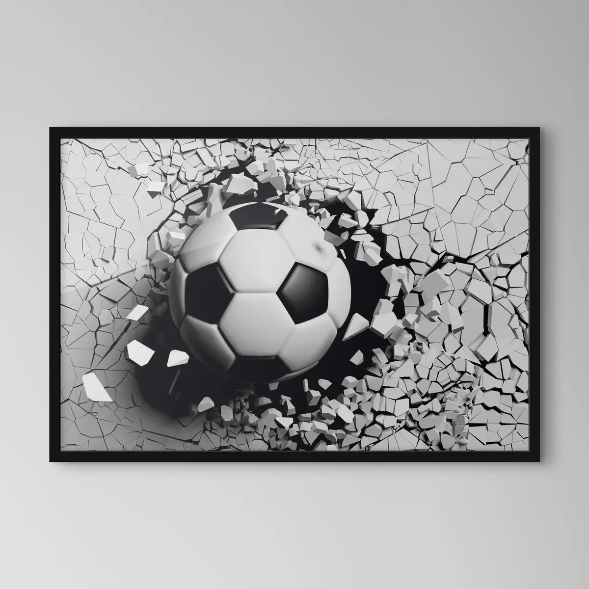 Poster Fußball durchbricht Barrieren f34768