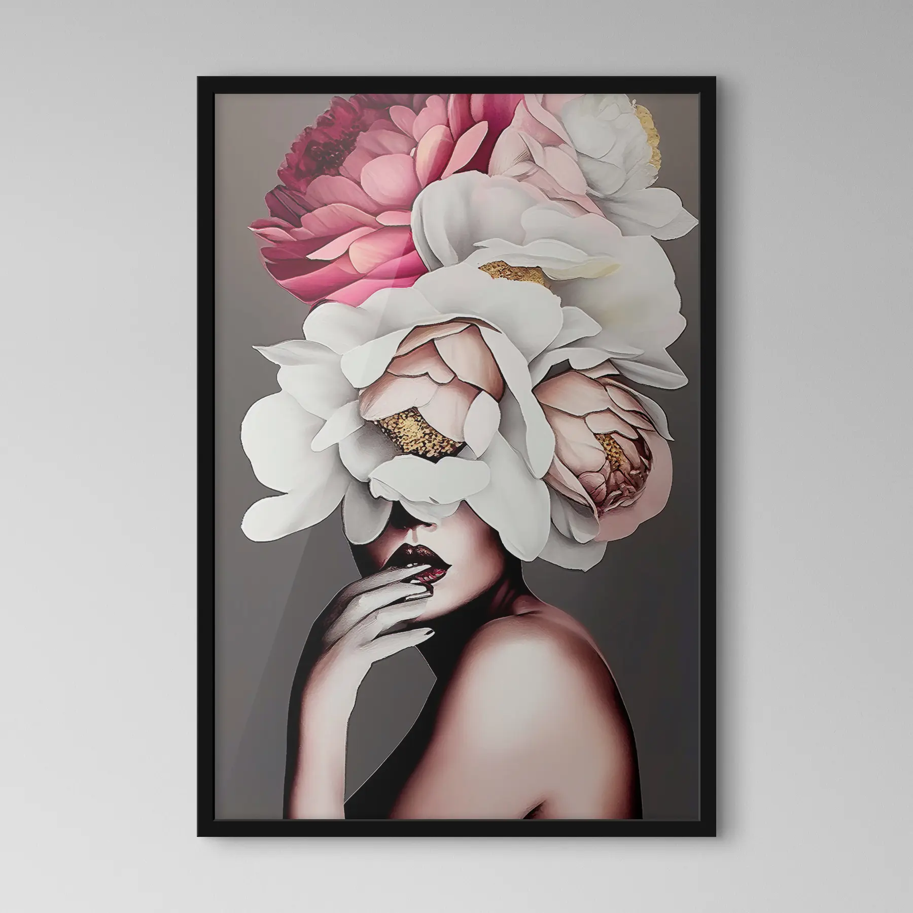 Fototapete Verspielte Schönheit, geschmückt mit Blütenblättern f34601