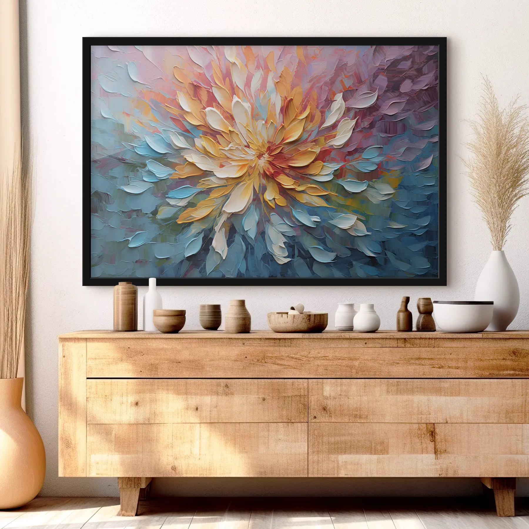 Fototapete Lebendige Blütenblätter in einem wirbelnden Tanz f34488