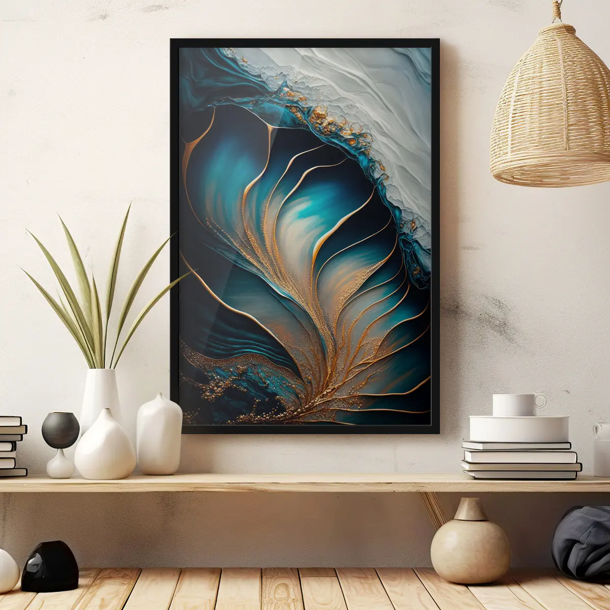 Poster Flüssige Kunst in leuchtenden Farben f34441