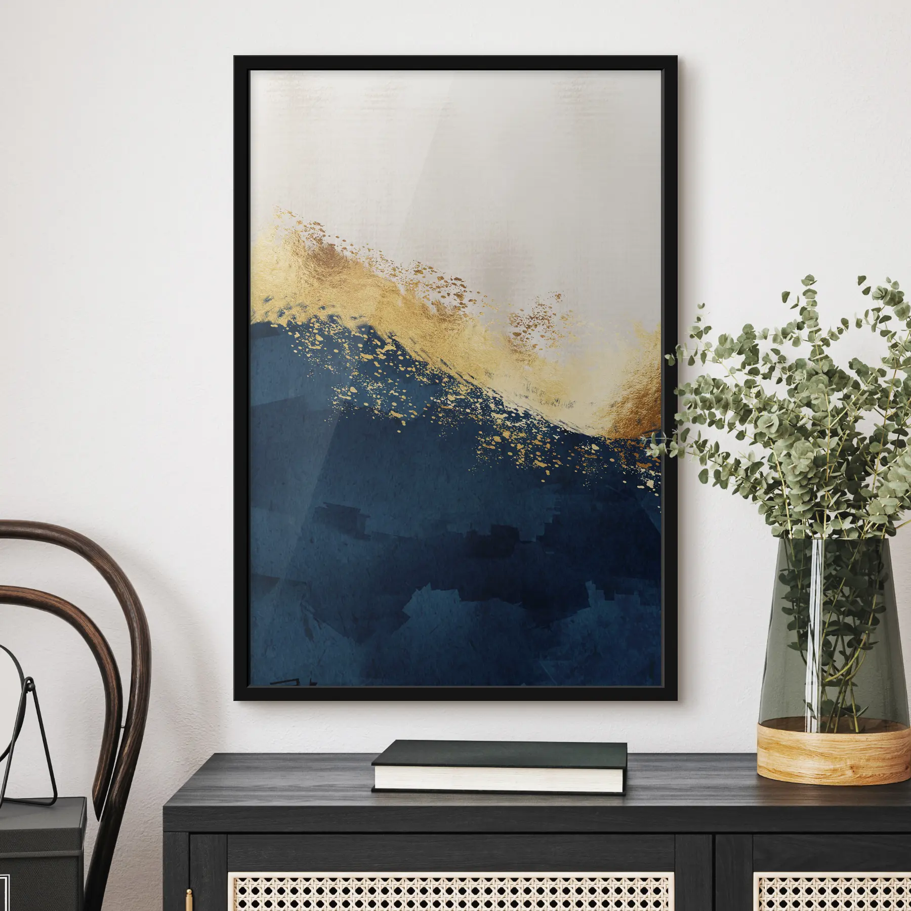 Wandbilder Weiß und Blau f34212