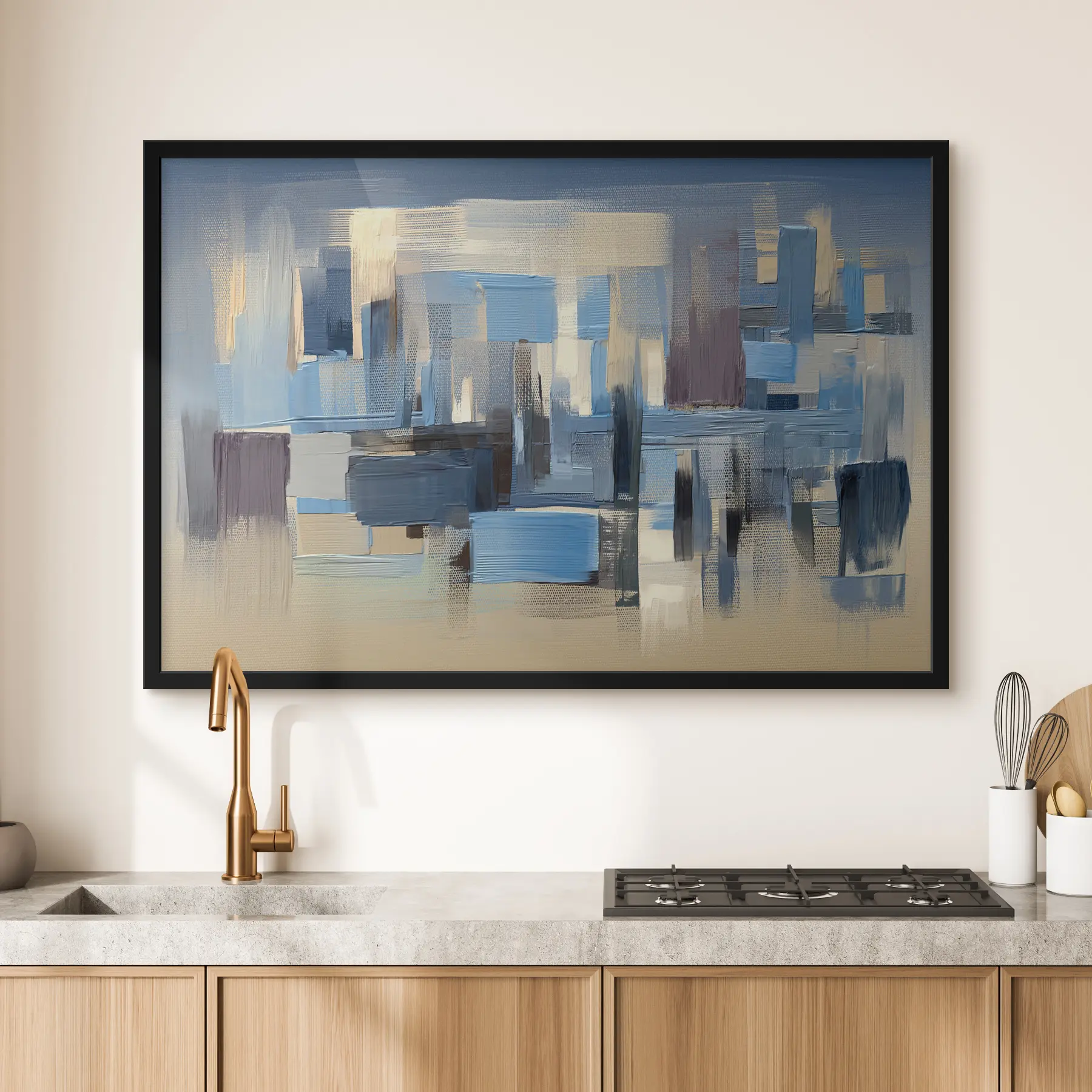 Fototapete Abstrakte Harmonie in kühlen Farbtönen f34186