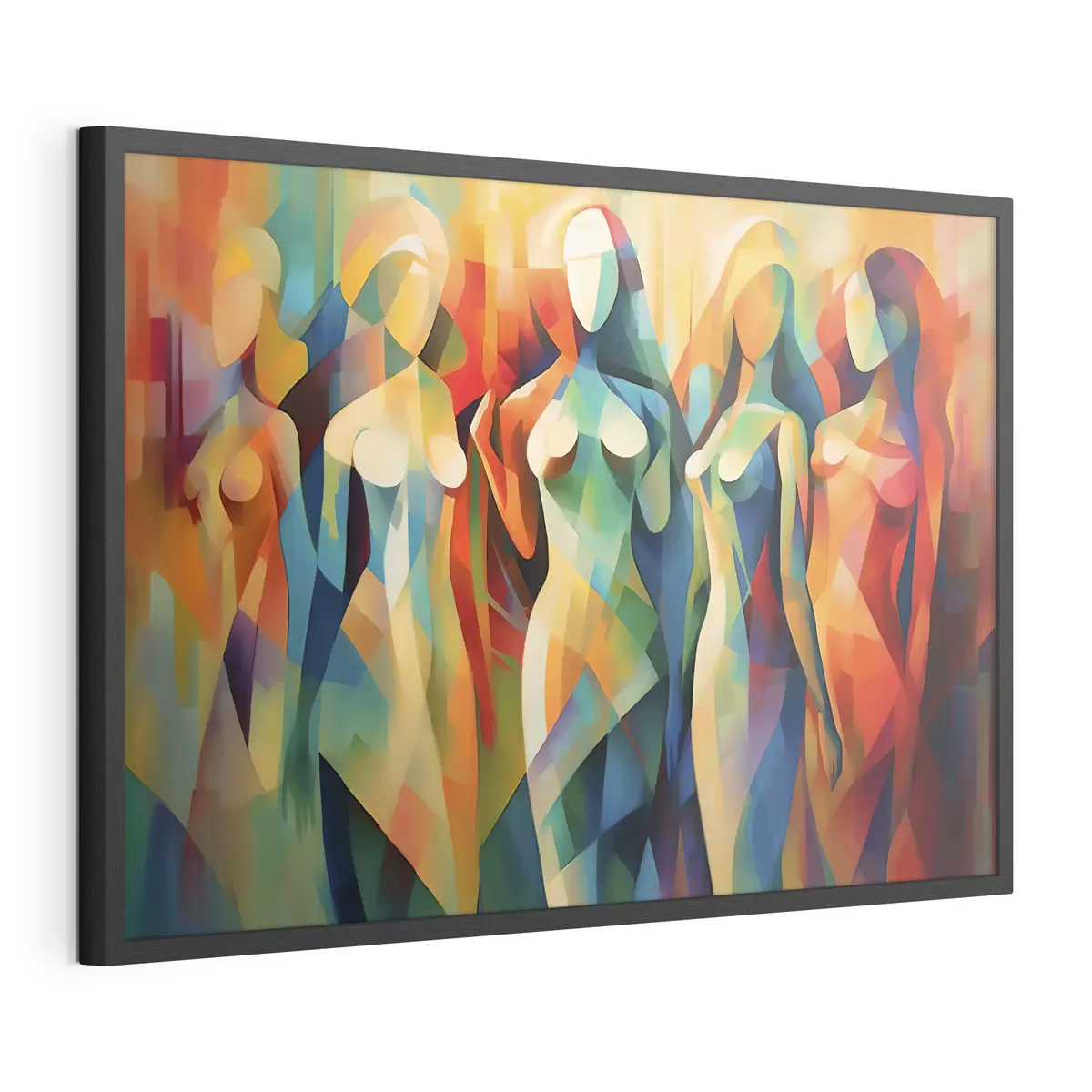 Poster Abstrakte Figuren in lebhaften Farbtönen f33844