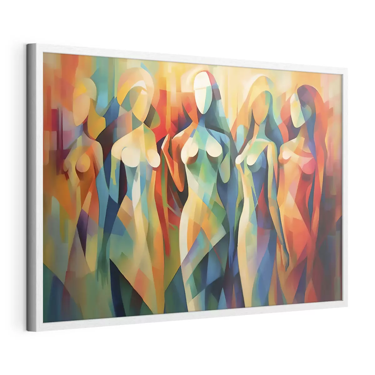 Poster Abstrakte Figuren in lebhaften Farbtönen f33844