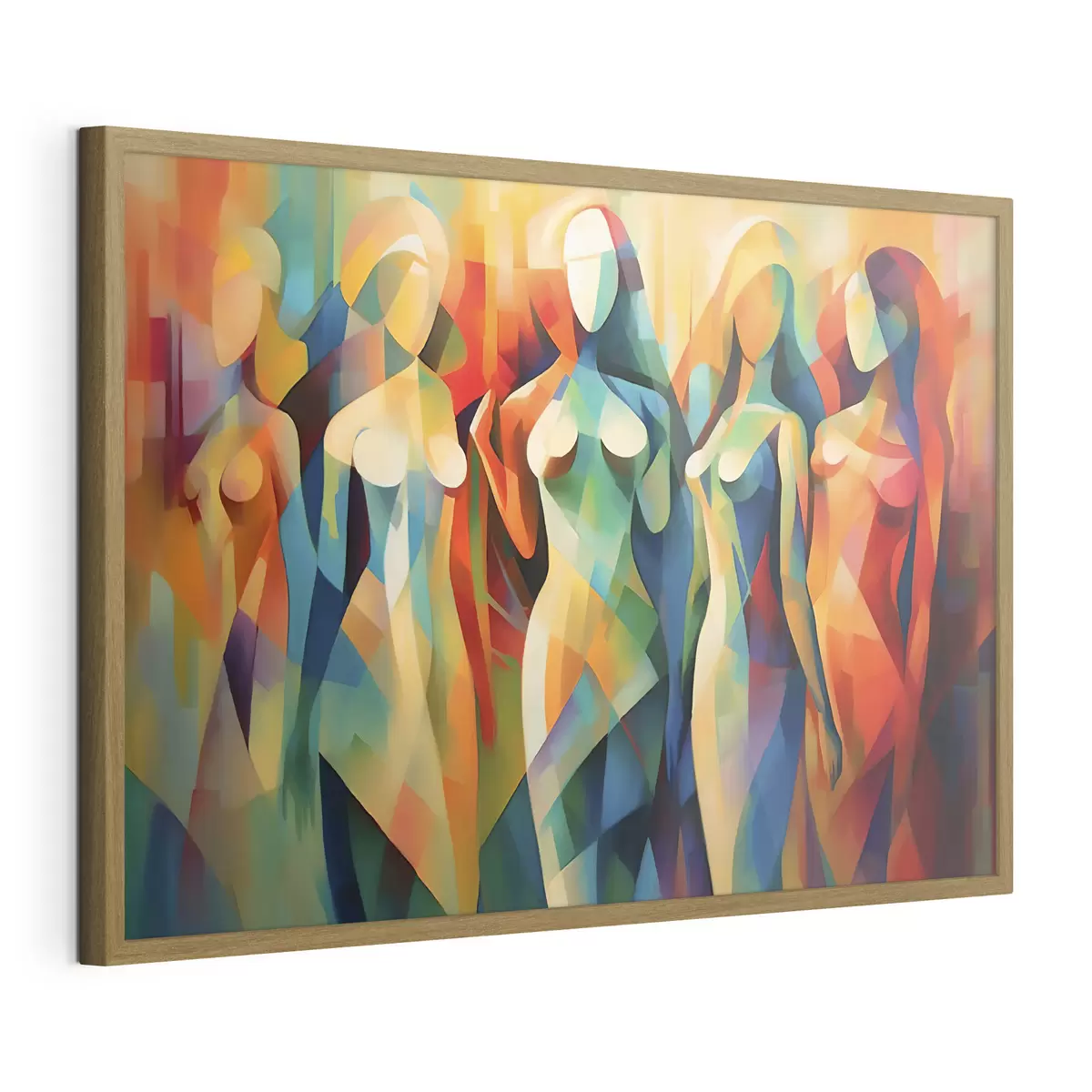 Poster Abstrakte Figuren in lebhaften Farbtönen f33844