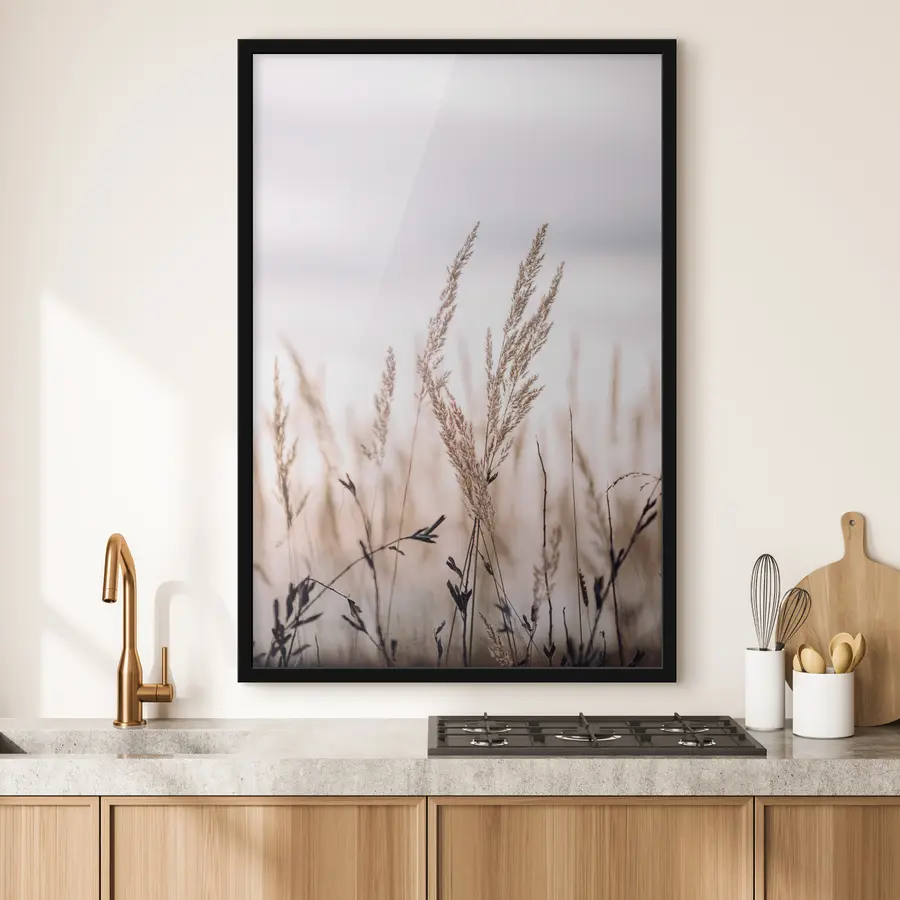 Fototapete Weiche Gräser, die sich im Wind wiegen f33070