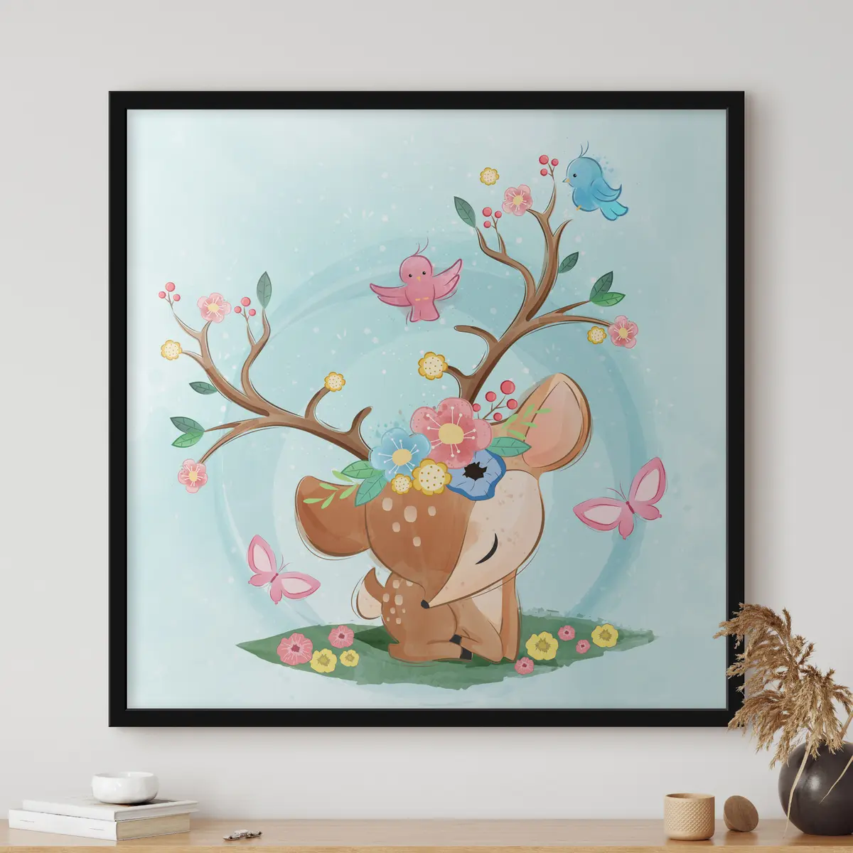 Poster Skurrile Wesen in einer bunten Welt f32795