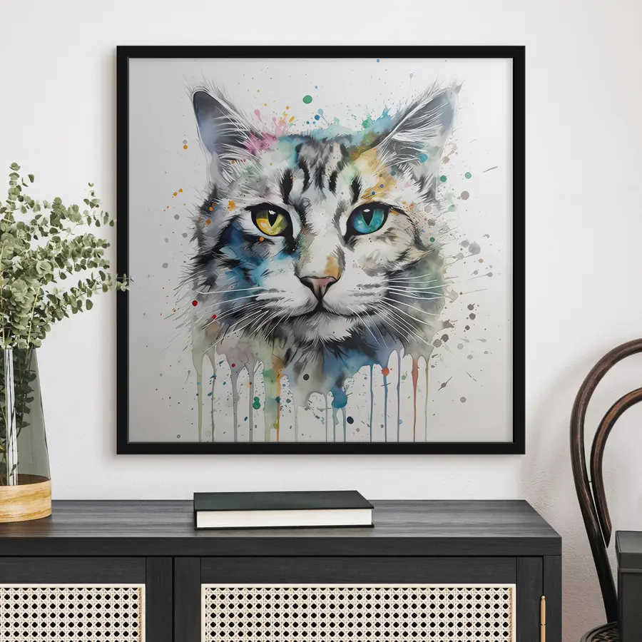 Fototapete Katze im Aquarell-Stil f32315