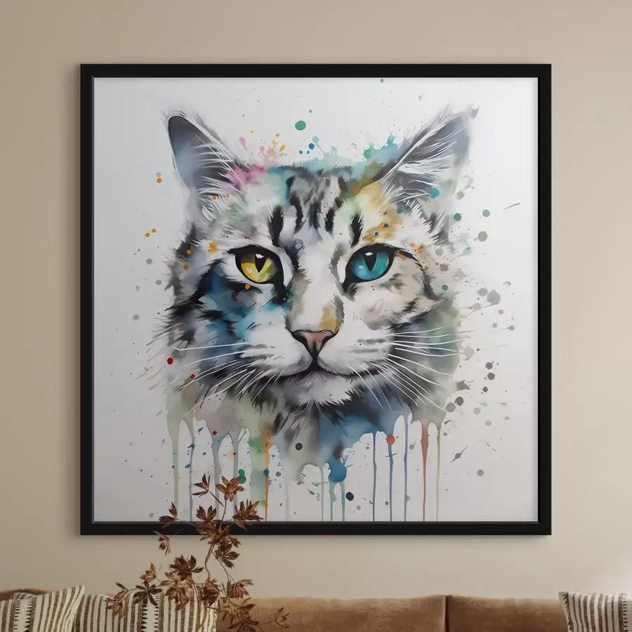 Fototapete Katze im Aquarell-Stil f32315