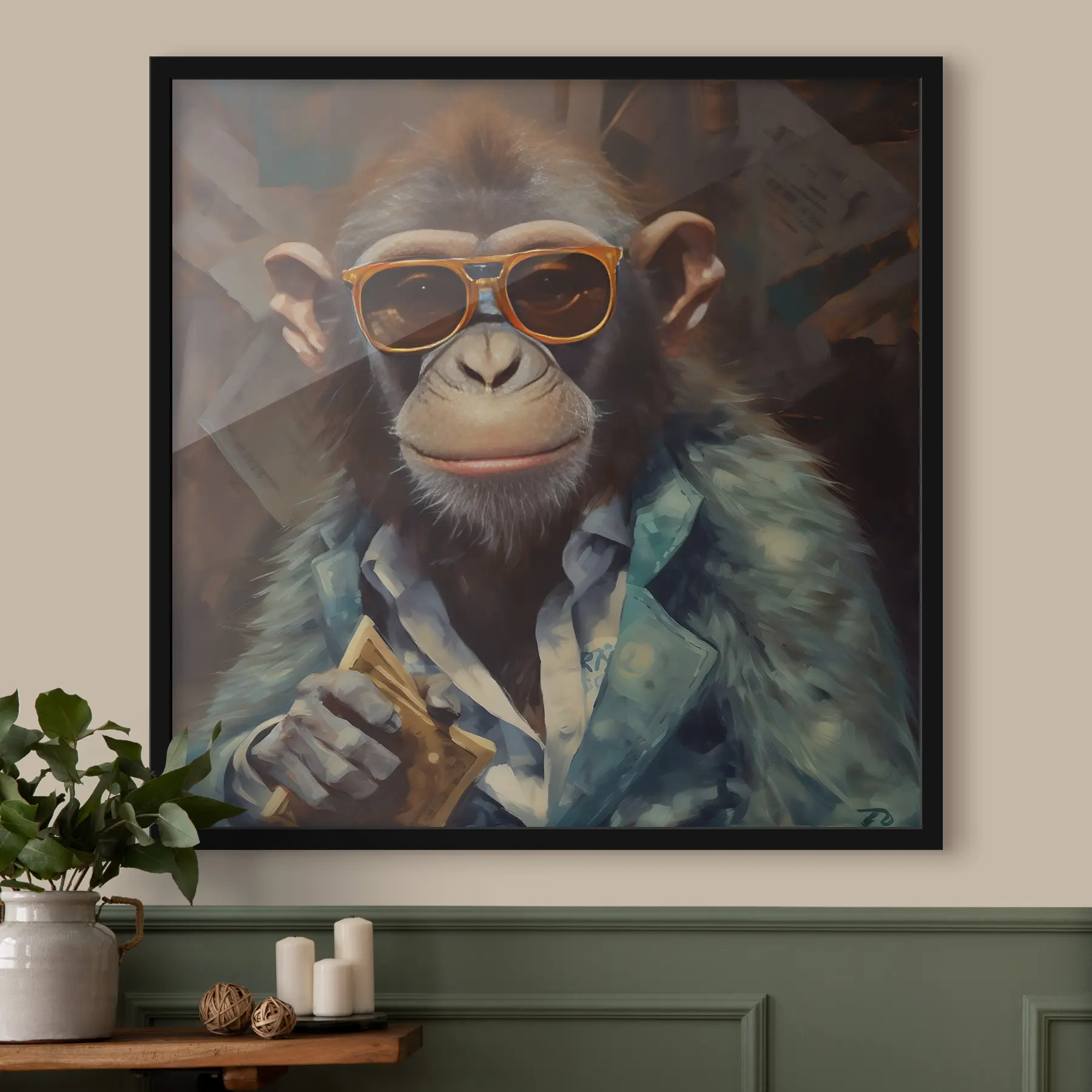 Fototapete Affe mit Brieftasche f32172