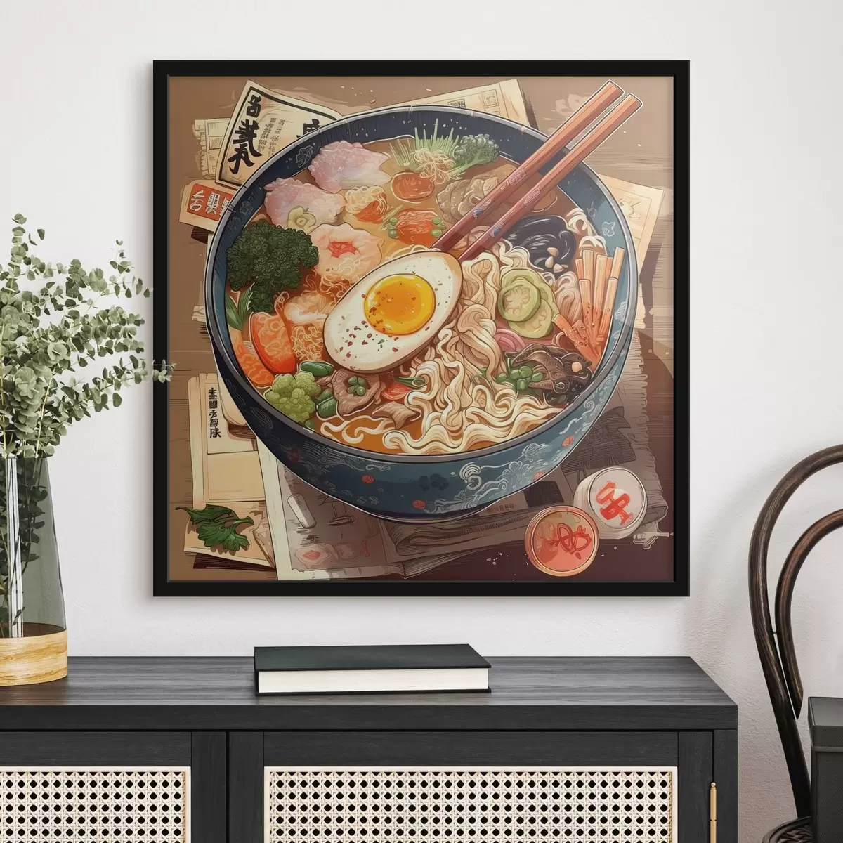 Poster Ramen, orientalisches Gericht, Udon, chinesisches Essen f32121