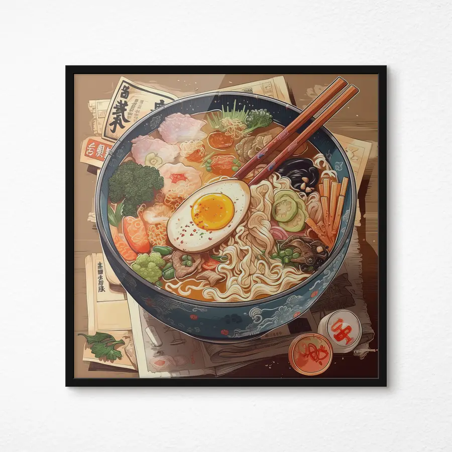 Fototapete Ramen, orientalisches Gericht, Udon, chinesisches Essen f32121