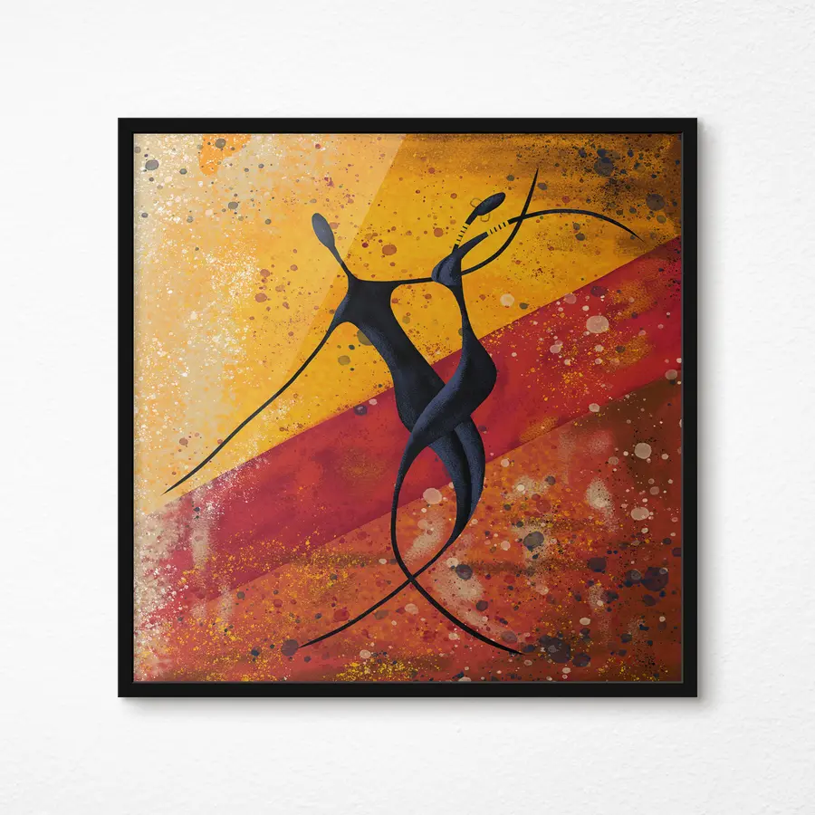 Fototapete Silhouettentanz im afrikanischen Stil f28768