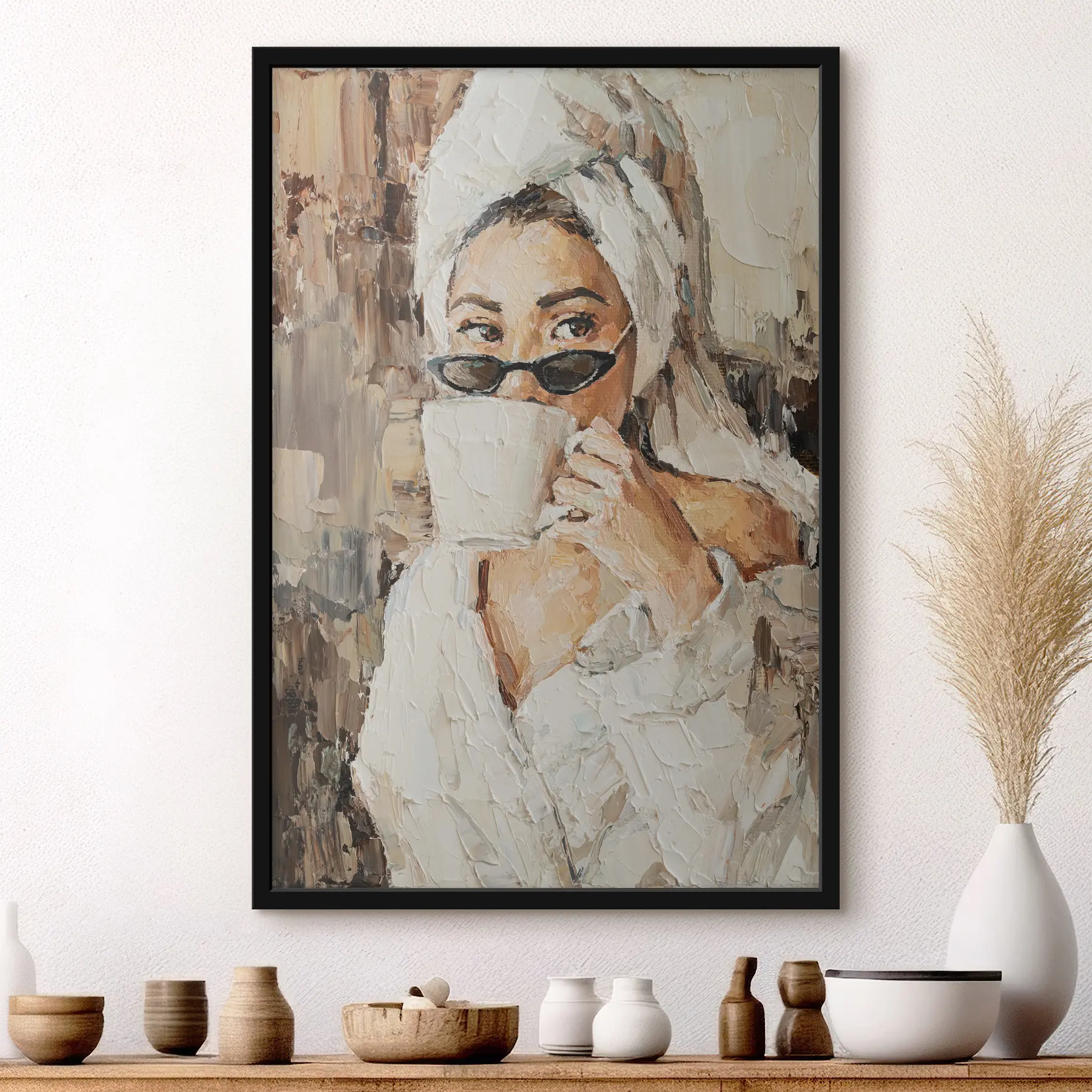 Wandbilder Einen warmen Moment der Ruhe genießen f25964