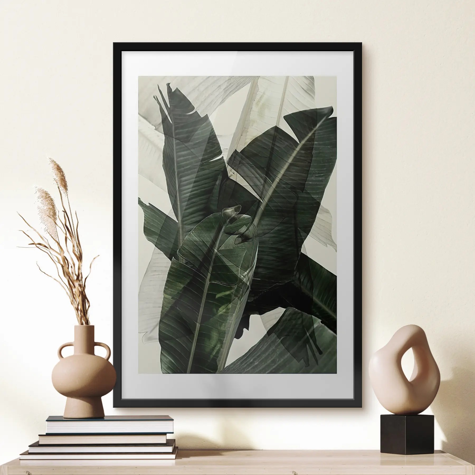 Fototapete Mehrschichtige grüne Blätter schaffen Tiefe f21747