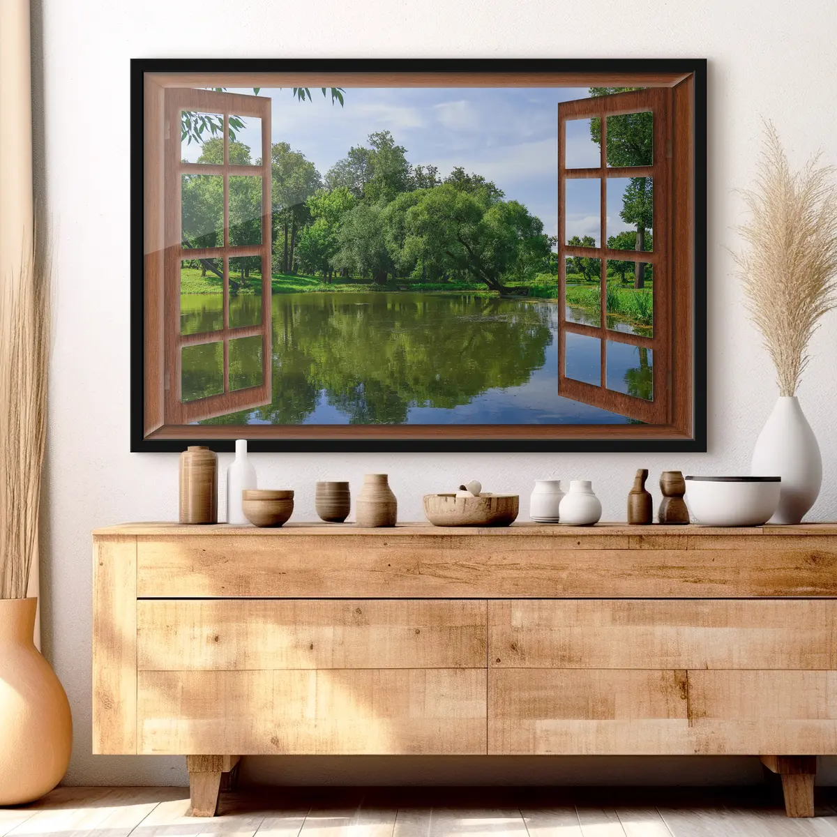 Poster Die Ruhe der Natur wunderschön eingerahmt f17004