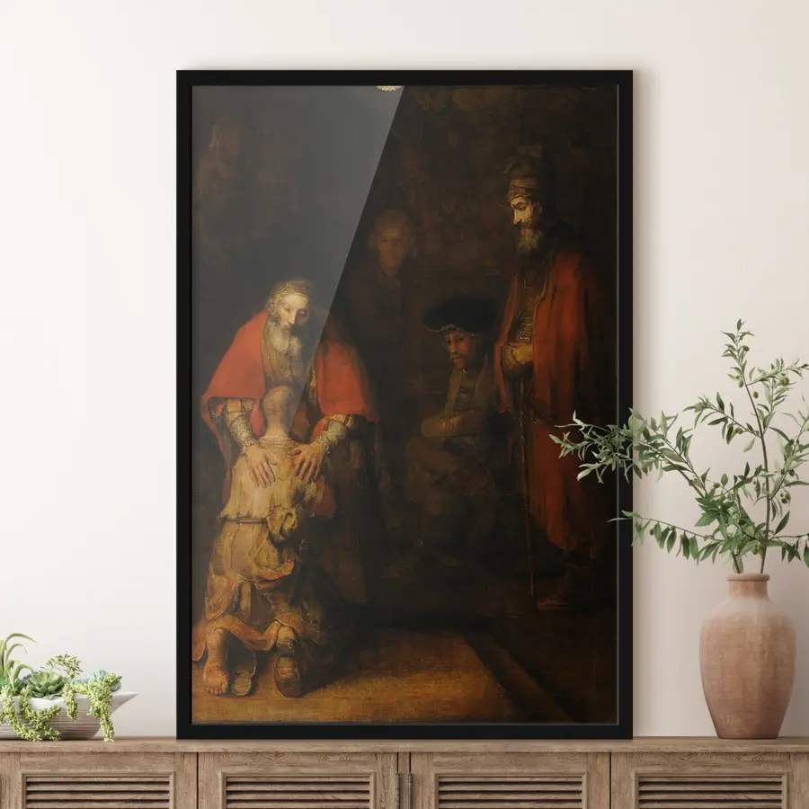 Fototapete Emotionales Wiedersehen in einem zeitlosen Moment f16099