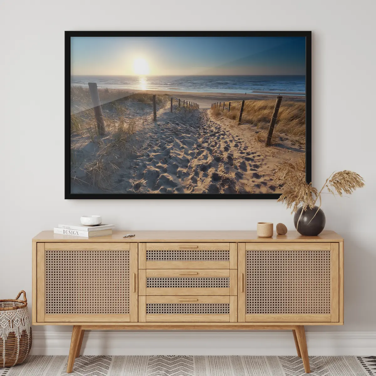 Poster Weg zur Ruhe am Sandstrand f08131