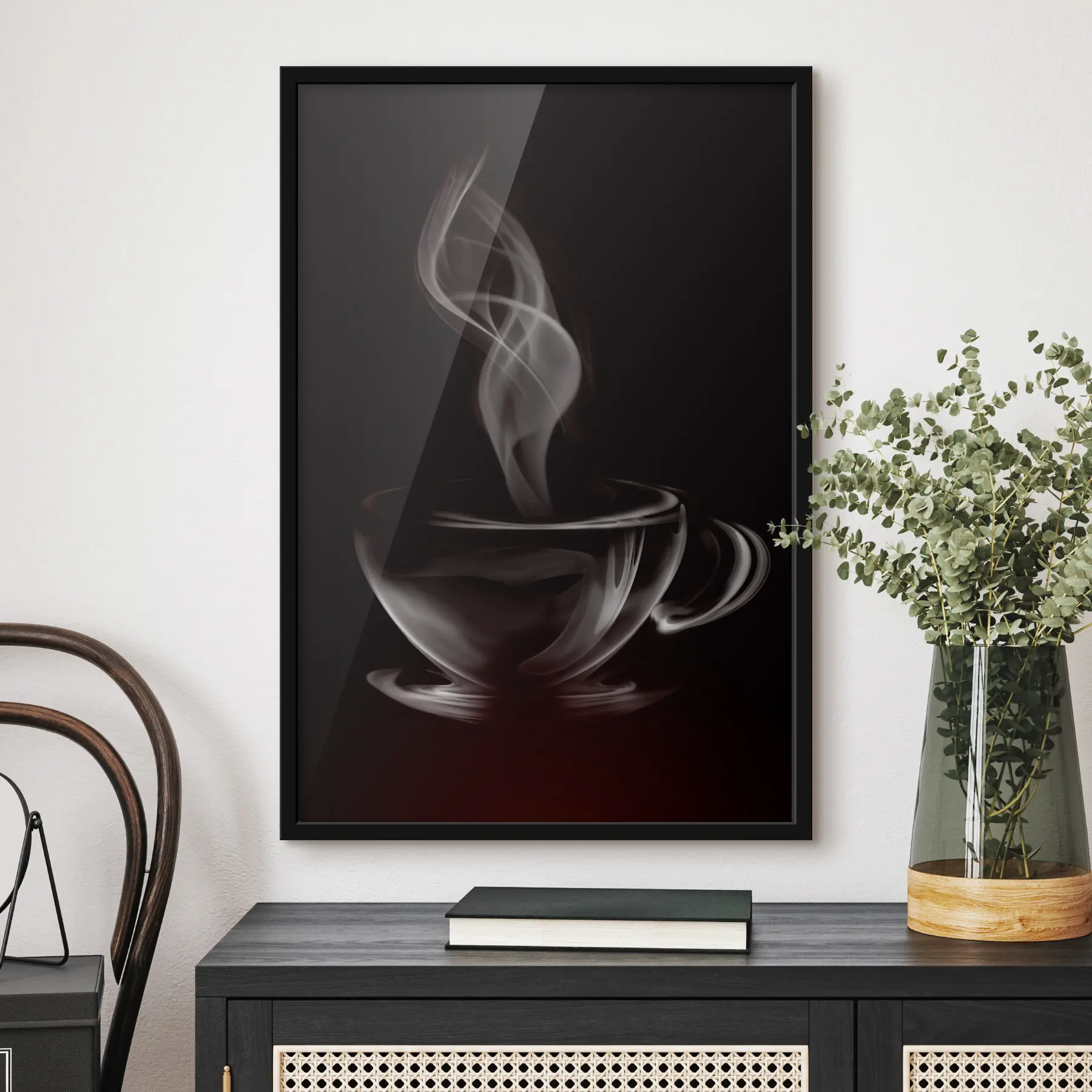 Fototapete Eine dampfende Tasse voller Wärme und Komfort f07459