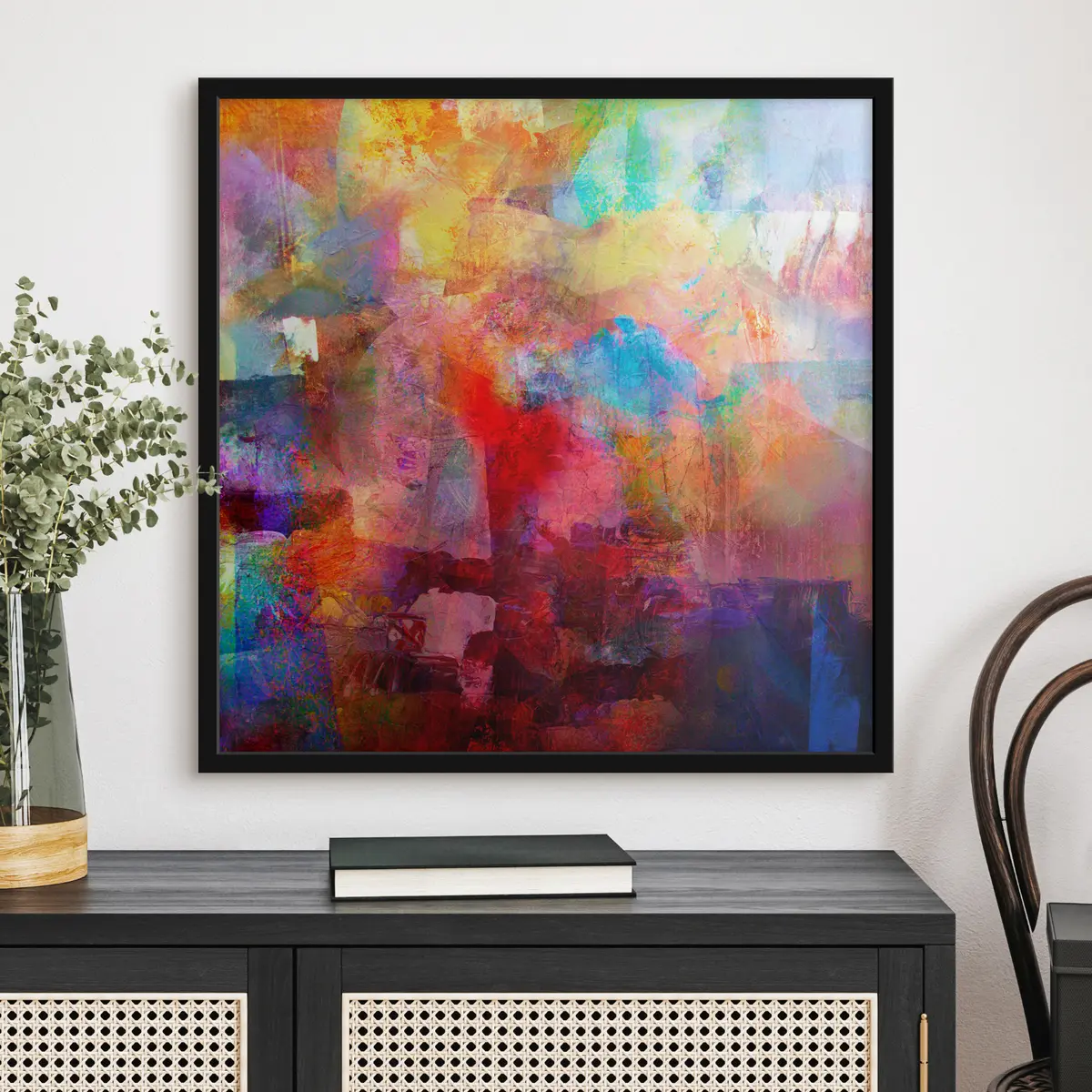 Poster Lebendige Farben in abstrakter Komposition f04344