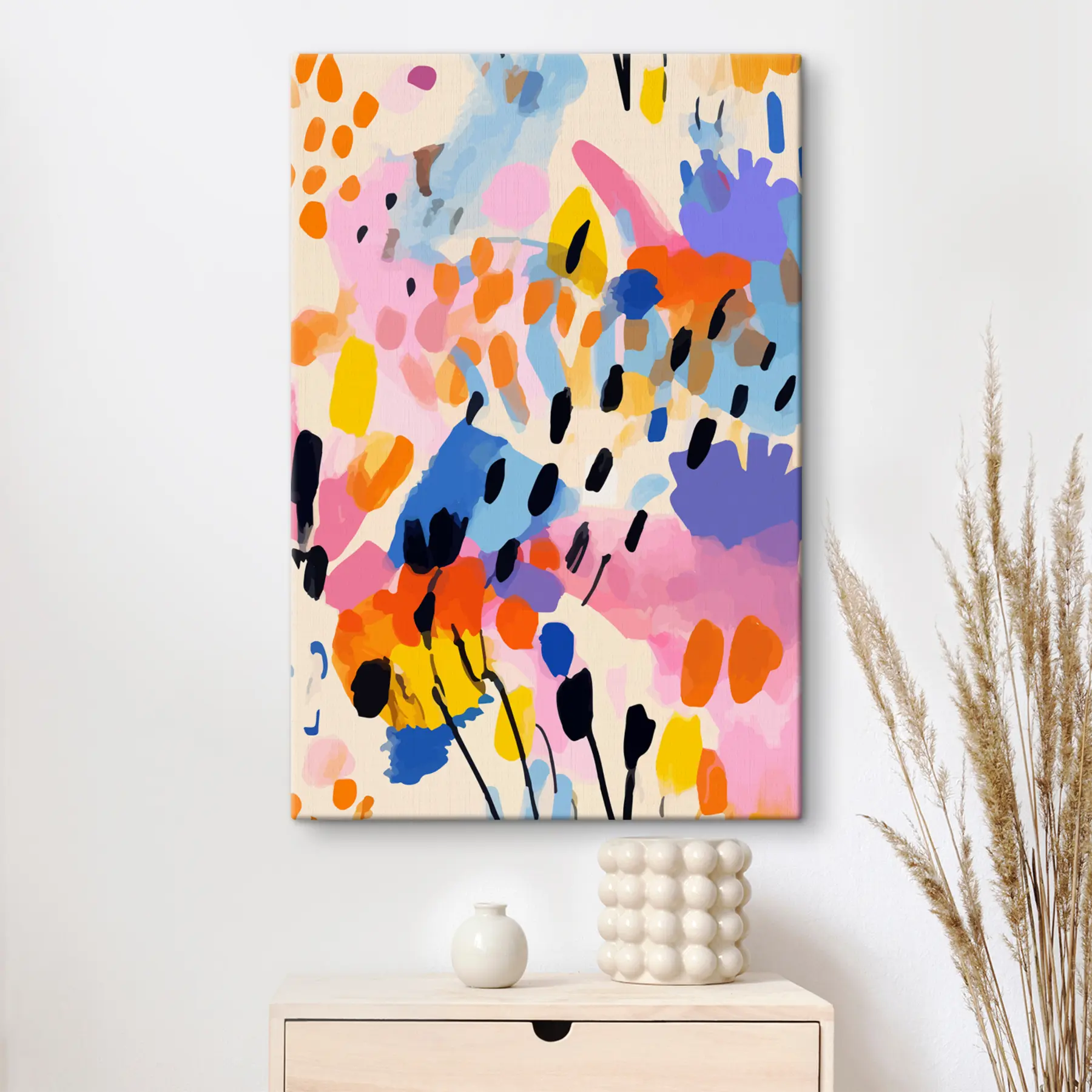 Wandbilder Lebendige Farben in verspielter Abstraktion s36597