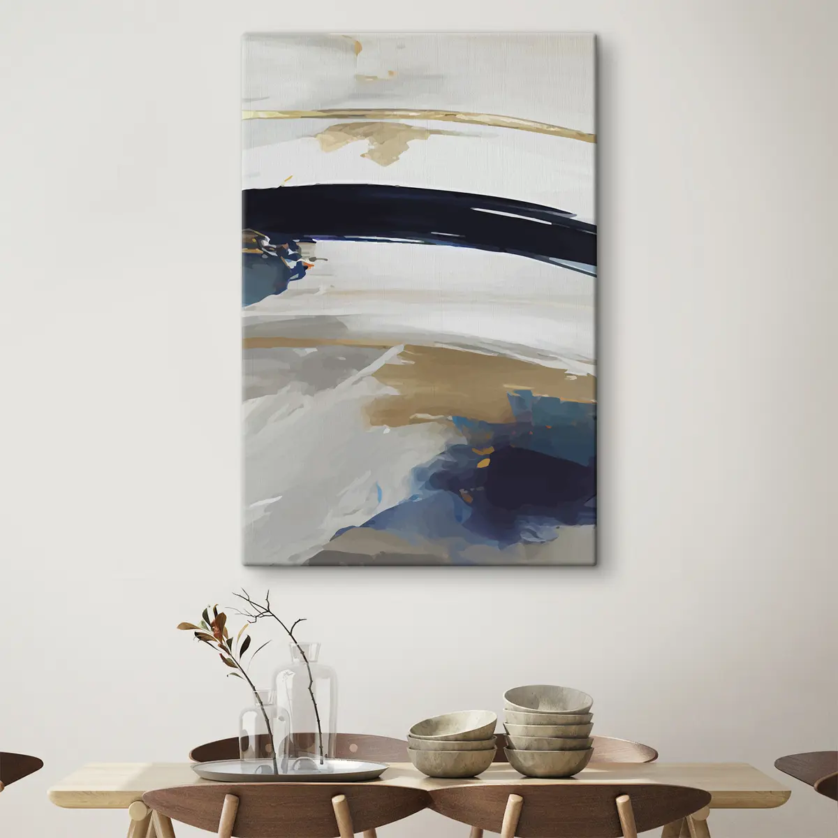 Wandbilder Abstrakte Wellen in sanften Farben s36620