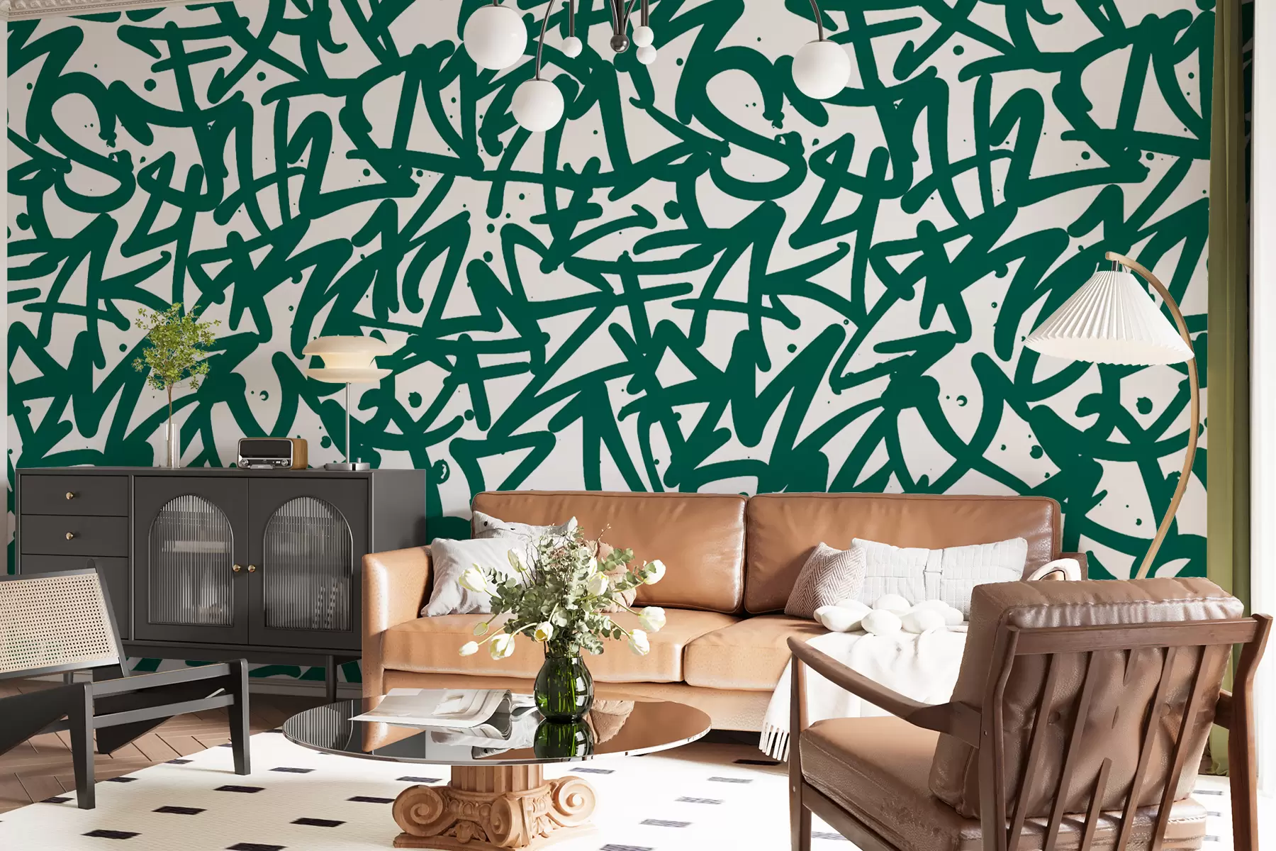 Fototapete Graffiti-Emotionen: Grün u99087